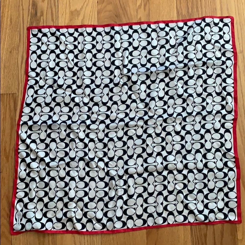 Coach Signature 100% Silk Scarf